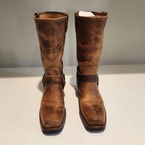 Frye Dark Brown Harness Boot